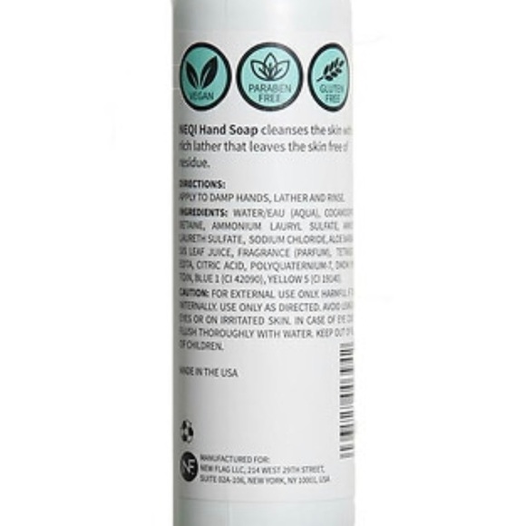 NEQI Hand Soap with Aloe Vera • Vegan, Paraben & Gluten Free 16 OZ Bottle NWT - Picture 4 of 5